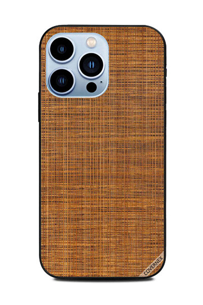 Covernex غطاء حماية لهاتف Apple iPhone 13 Pro بنمط خيط بني