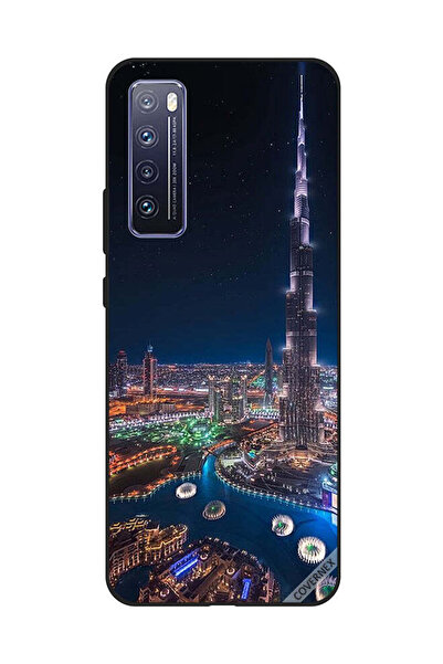 Covernex غطاء حماية لهاتف هواوي نوفا 7 - منظر ليلي لوسط المدينة