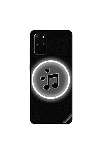 Covernex غطاء حماية لهاتف سامسونج جالكسي S20 بلس بطبعة موسيقى وقلبين أسودين