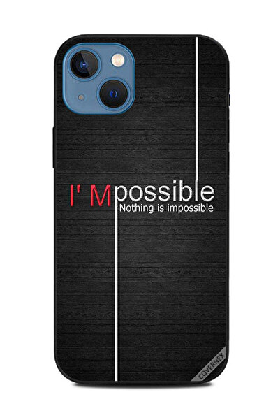 Covernex غطاء حماية لهاتف أبل آيفون 13 - أنا ممكن، لا شيء مستحيل، خشب، خلفية ...