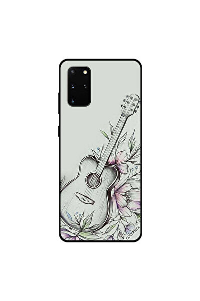 Covernex غطاء حماية لهاتف سامسونج جالاكسي S20 بلس بتصميم جيتار زهري وأبيض