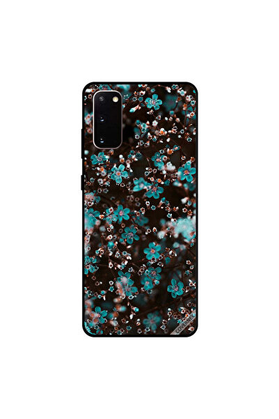 Covernex غطاء حماية سامسونج جالكسي S20 زهور زرقاء صغيرة على الأشجار