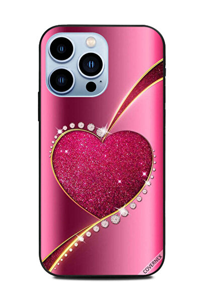 Covernex غطاء حماية لجهاز Apple iPhone 13 Pro من DCL بتصميم قلب لامع وردي