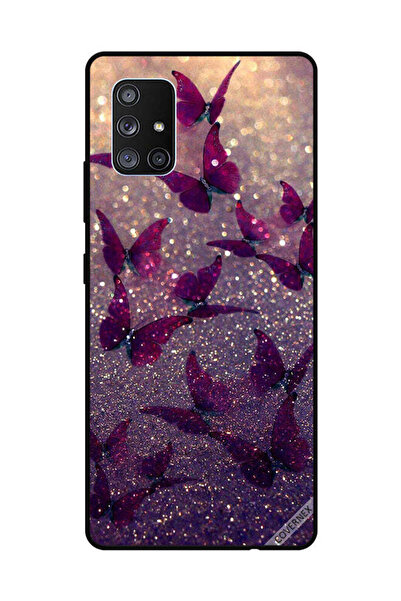 Covernex غطاء حماية لهاتف سامسونج جالاكسي A71 بنقشة فراشات لامعة