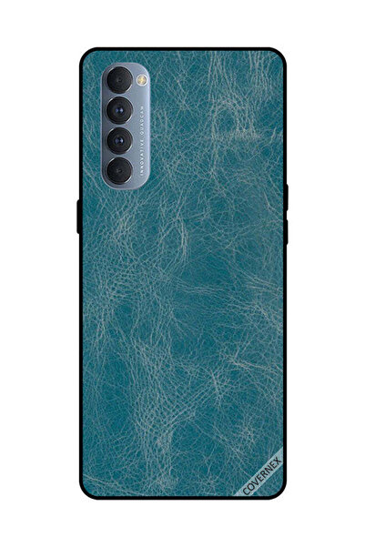 Covernex غطاء حماية لهاتف Oppo Reno 4 Pro بنمط جلدي أزرق