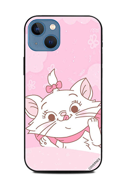 Covernex غطاء حماية لهاتف Apple iPhone 13 مشبك شعر وردي قطة