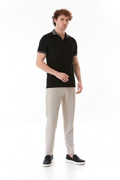 Fulla Moda Μπλουζάκι με μοτίβο Slim Fit Polo Collar