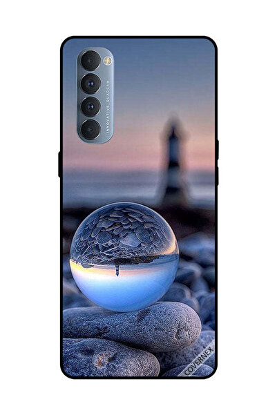 Covernex غطاء حماية لهاتف Oppo Reno 4 Pro، تصوير رائع للطبيعة في زجاج دائري