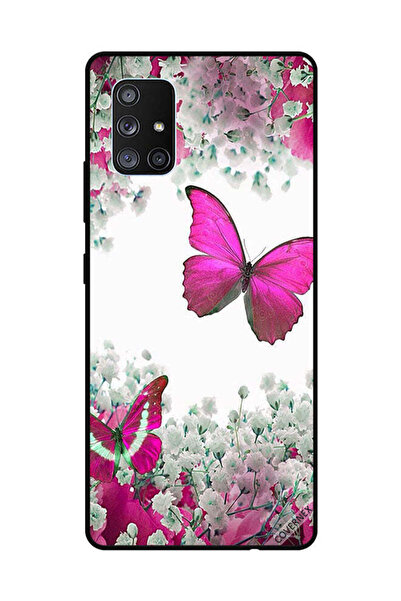 Covernex Protective Case Cover For Samsung Galaxy A71 Dark Pink Butterfly & W...