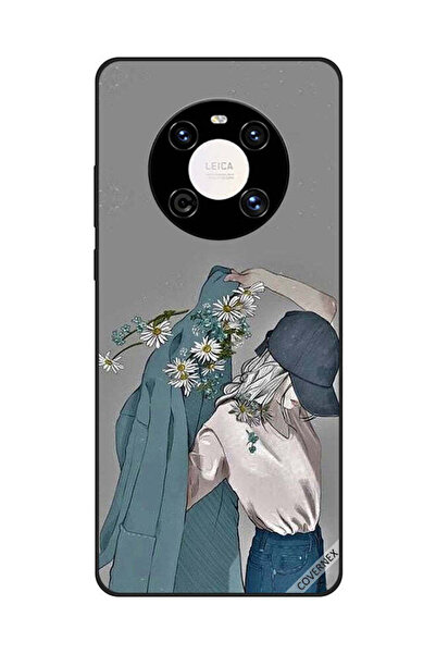 Covernex غطاء حماية لهاتف هواوي ميت 40 برو/40 برو+ بتصميم فتاة ترتدي معطفًا م...