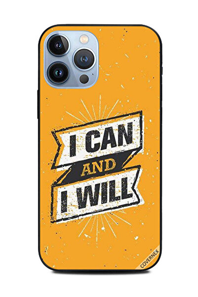 Covernex غطاء حماية لجهاز ابل ايفون 13 برو ماكس - أستطيع وسأفعل - خلفية صفراء