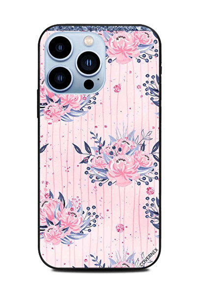 Covernex غطاء حماية لهاتف Apple iPhone 13 Pro بنقشة زهور وردية
