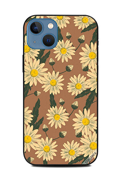 Covernex غطاء حماية لهاتف Apple iPhone 13 بنقشة عباد الشمس باللون الأبيض