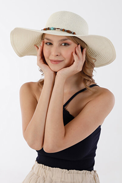 Fulla Moda Beaded Straw Hat