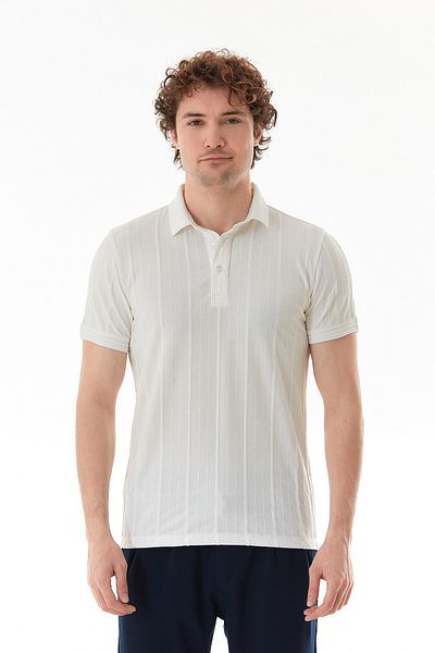 Fulla Moda Μπλουζάκι με ριγέ γιακά Polo Slim Fit