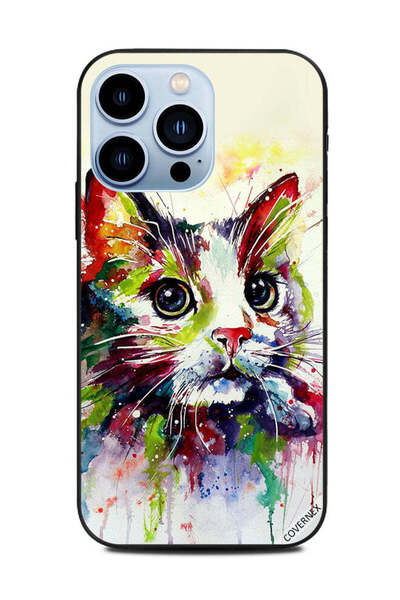 Covernex غطاء حماية لهاتف Apple iPhone 13 Pro - رسمة قطة فنية