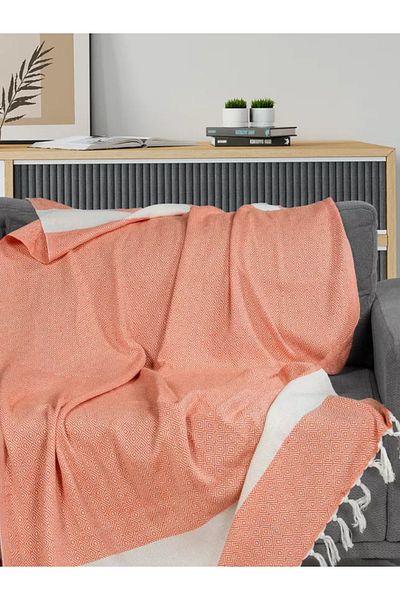 VAROL Diamond Local Peshtemal – 100X180 cm |   100% Cotton - Orange