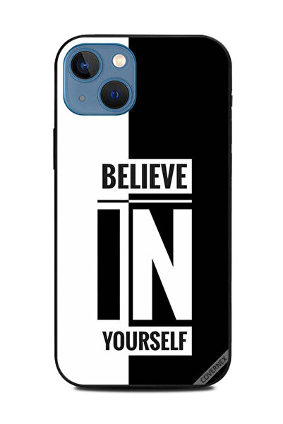Covernex غطاء حماية لجهاز Apple iPhone 13 Beleive In Yourself باللونين الأبيض...