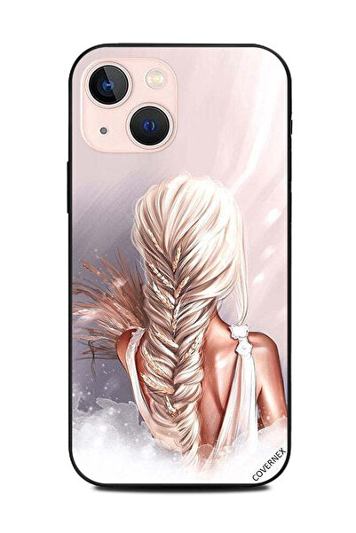 Covernex غطاء حماية لهاتف Apple iPhone 13 Mini - رسم فتاة واقفة