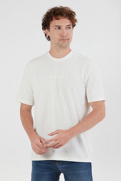 Fulla Moda Text Embossed Printed T-Shirt