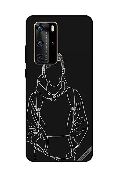 Covernex غطاء حماية لهاتف هواوي بي 40 برو، رسم جاكت بوي