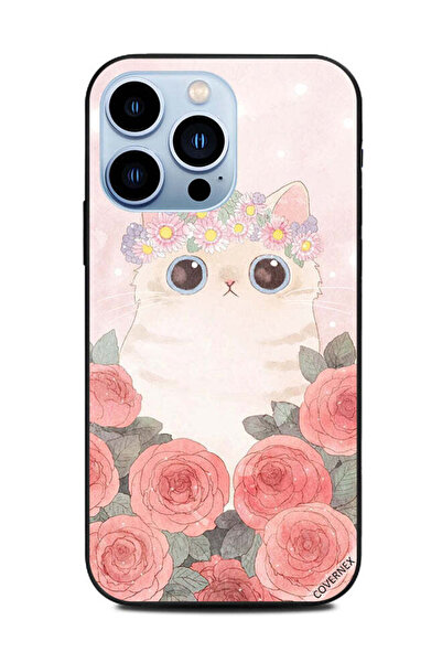 Covernex غطاء حماية لهاتف Apple iPhone 13 Pro - زهور القطة