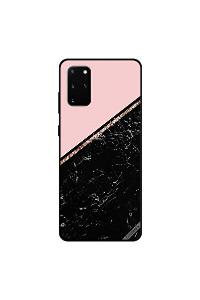 Covernex غطاء حماية لهاتف سامسونج جالكسي S20 بلس - أسود رخامي وشريط ذهبي