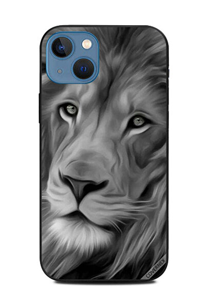 Covernex غطاء حماية لهاتف Apple iPhone 13 - أسد أسود وأبيض