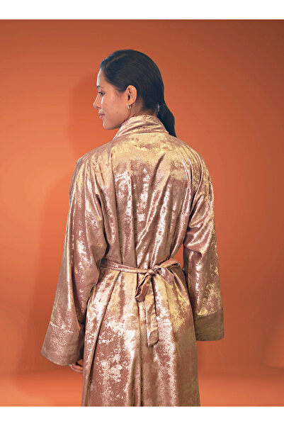 Jameela Midnight Glitz Pink Satin Foil Abaya