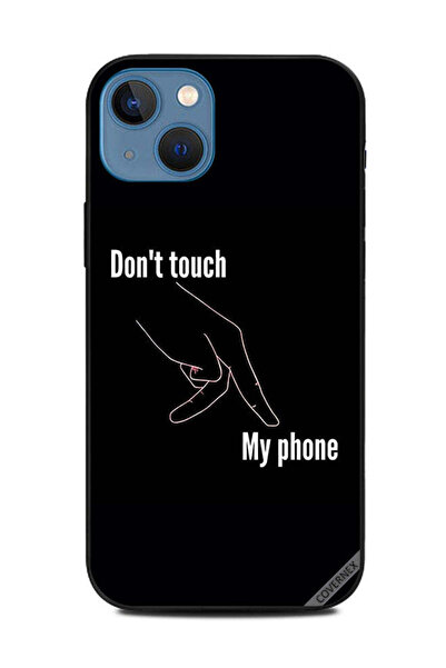 Covernex غطاء حماية لهاتف Apple iPhone 13 - لا تلمس هاتفي - أبيض وأسود