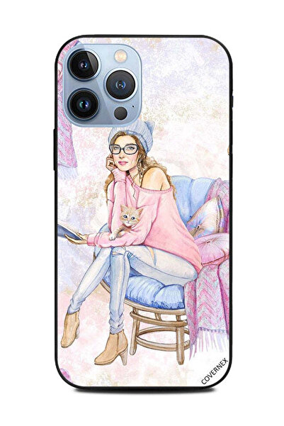 Covernex غطاء حماية لهاتف Apple iPhone 13 Pro Max بمظهر رائع مع قطتها الصغيرة