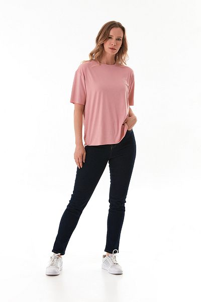 Fulla Moda Basic Crew Neck Oversize Modal T-Shirt