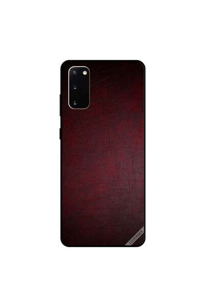 Covernex غطاء حماية سامسونج جالكسي S20 بنمط جلدي أحمر داكن عتيق