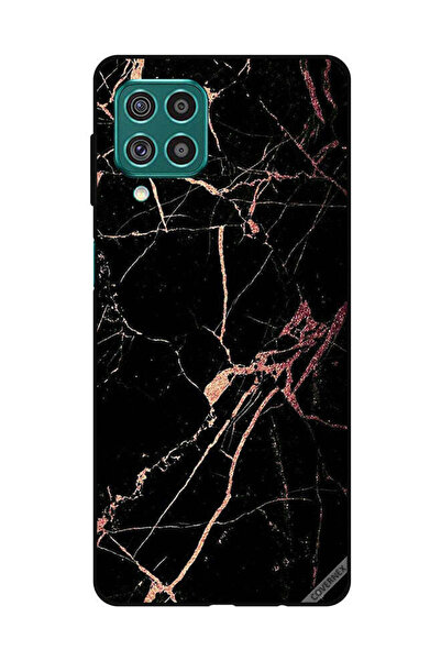Covernex غطاء حماية لهاتف سامسونج جالاكسي M62/F62 بنمط رخامي أسود
