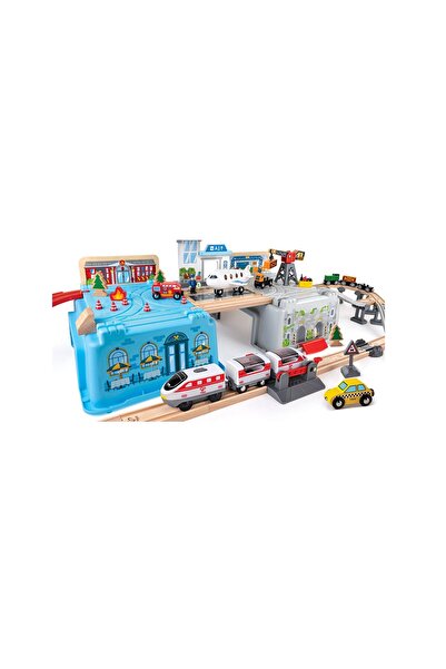 Hape Wooden train set, Hape, 80 pieces