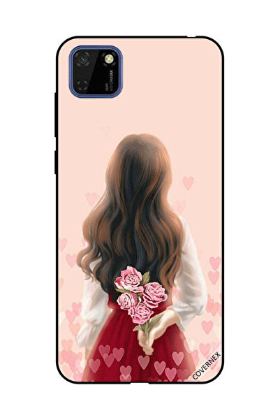 Covernex غطاء حماية لهاتف هواوي Y5P فتاة تخفي الزهور