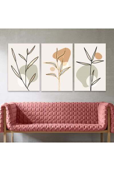 Marktna ثلاث لوحات خشبية ام دي اف بمقاس اجمالي 120x60