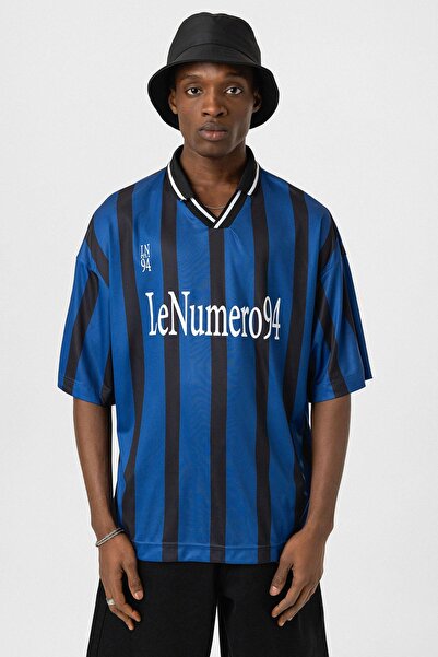 VAMOSCLO oversized με τύπωμα Μπλουζάκι Φανέλα Ινδίγκο