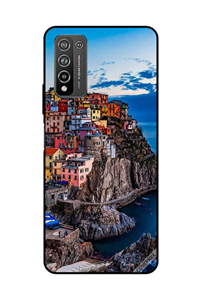 Covernex غطاء حماية لهاتف Honor 10X Lite - منازل ملونة على البحر