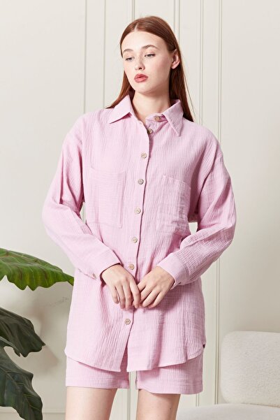 MAKSEN TEKSTİL ΓΥΝΑΙΚΕΙΟ ΠΟΥΚΑΜΙΣΟ ΑΠΟ 100% ΒΑΜΒΑΚΙ