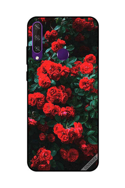 Covernex غطاء حماية لهاتف هواوي Y6P - حديقة الورود الحمراء