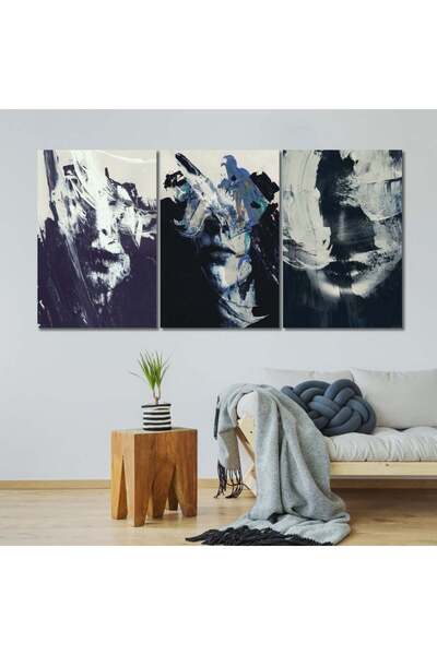 Marktna ثلاث لوحات خشبية ام دي اف بمقاس اجمالي 120x60