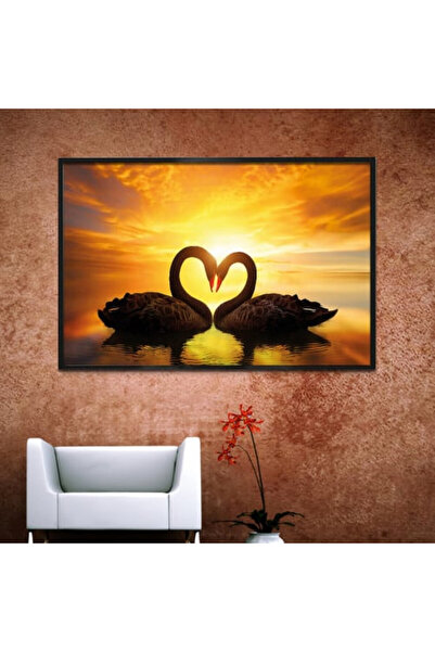 4gdran لوحة قماشية بتصميم مودرن مع برواز شامبين مجوف