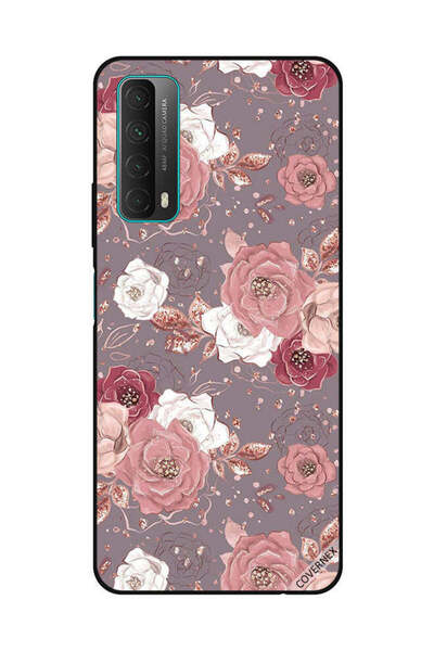 Covernex غطاء حماية لهاتف هواوي Y7A/P Smart 2021 بنقشة زهور بلون الشوكولاتة