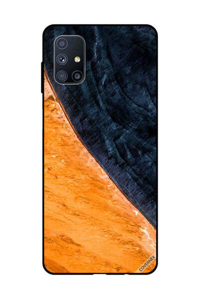 Covernex غطاء حماية لهاتف سامسونج جالاكسي M51 بنمط طلاء أصفر وأسود