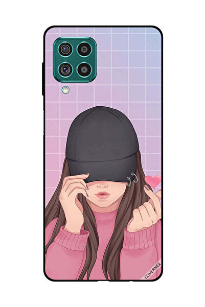 Covernex غطاء حماية لهاتف سامسونج جالاكسي M62/F62 سناب لوف، قبعة سوداء للبنات