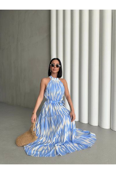 Cistern İstanbul Rochie maxi cu model cu guler Halter pentru damă