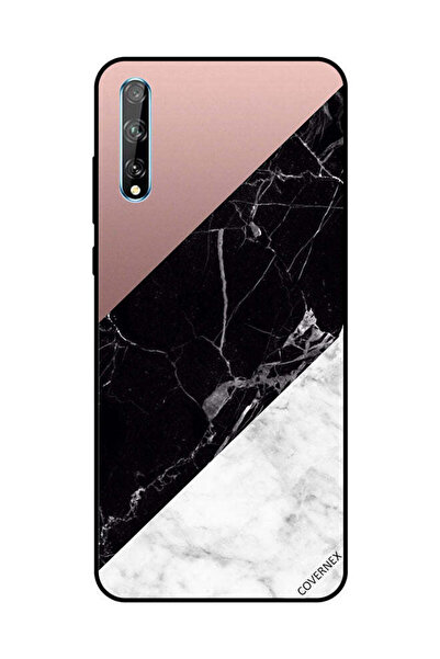 Covernex غطاء حماية لهاتف هواوي Y8P/P Smart S، أبيض وأسود، الجزء العلوي من ال...