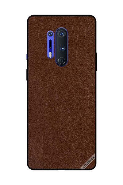 Covernex غطاء حماية لهاتف OnePlus 8 Pro بنمط جلدي بني داكن