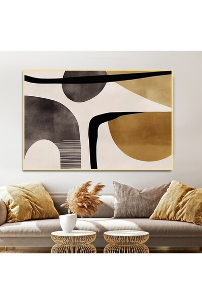 Marktna لوحة قماشية بتصميم الفن البوهيمي مع برواز ذهبي مجوف